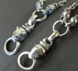 Photo2: Half Old Bulldog With 2 Quarter Skull & 7Chain Necklace (2)