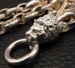 Photo12: Medium Platinum Finish Lion With Quarter 10k Gold H.W.O & Anchor Chain Links Necklace (12)