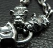 Photo6: Half Battle-Ax Cross With 2 Old Bulldogs & Half Small Oval Chain Necklace (6)