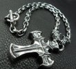 Photo10: Half Battle-Ax Cross With 2 Old Bulldogs & Half Small Oval Chain Necklace (10)