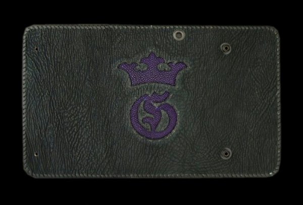 Photo1: Stingray G&Crown Inlay Shark Long Wallet (1)