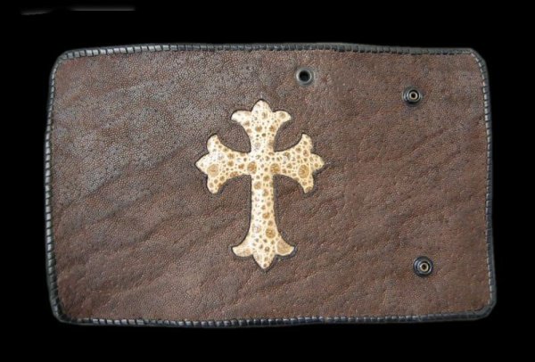 Photo1: Frog Traditional Cross Inlay Elephant Long Wallet (1)