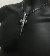 Photo4: Single Skull Dagger Square Bottom & H.W.O Pendant (4)