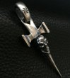 Photo3: Single Skull Dagger Square Bottom & H.W.O Pendant (3)