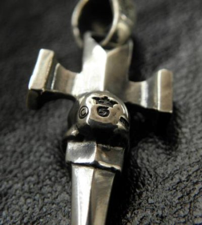 Photo3: Quarter Single Skull Dagger Square Bottom & H.W.O Pendant