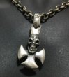 Photo16: Round cross with skull Pendant (16)