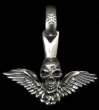 Photo1: Wing skull zip pull Pendant (1)