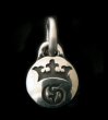 Photo1: G&Crown Pendant (Small oval) (1)