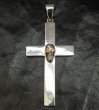 Photo3: 10k Skull On Plain Cross Pendant (Small) (3)