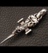 Photo11: Half Triple Skull Dagger Square Bottom & H.W.O Pendant (11)