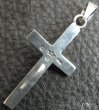 Photo5: Skull On Plain Cross Pendant [1/8 , 1/16] (5)