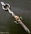 Photo8: Gold Skull On Dagger With H.W.O Pendant (8)