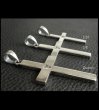 Photo2: G&Crown Plain Cross Pendant [Quarter,1/8,1/16] (2)