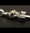 Photo15: 18k Gold Skull & Sterling Skull Double Face Square Bottom Dagger Pendant (15)