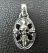 Photo6: Skull On Cross Oval With H.W.O Pendant (6)