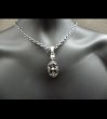 Photo6: Quarter Skull On Top Battle-Ax With Classic H.W.O Pendant (6)