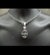 Photo5: Quarter Skull On Top Sculpted Oval With Classic H.W.O Pendant (5)