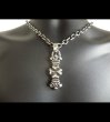 Photo10: Half 4 Heart Crown Chiseled Loop With H.W.O Pendant (10)