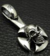 Photo6: Skull On Round Cross Pendant (6)