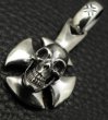 Photo7: Skull On Round Cross Pendant (7)