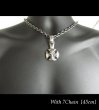 Photo8: Skull On Round Cross Pendant (8)