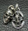 Photo6: Quarter Sculpted Oval On Skull With H.W.O Pendant (6)