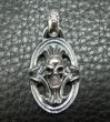 Photo14: Quarter Sculpted Oval On Skull With H.W.O Pendant (14)