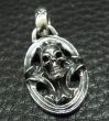 Photo8: Quarter Sculpted Oval On Skull With H.W.O Pendant (8)