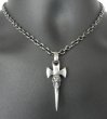 Photo10: Quarter Single Skull Dagger Round Bottom & H.W.O Pendant (10)