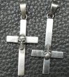 Photo15: Skull On Plain Petro Cross Pendant [1/16] (15)