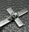 Photo6: Skull On Plain Petro Cross Pendant [1/16] (6)