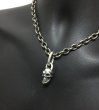 Photo15: Single Skull With Long O-ring Pendant (15)