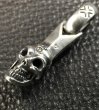 Photo4: Single Skull Zipper Pull Pendant (4)