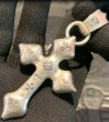 Photo7: Skull On Half 4Heart Chiseled Cross With Chevron Bail Pendant (7)