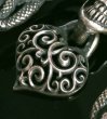 Photo6: Skull On Snake Buckle With Heart Pendant (6)