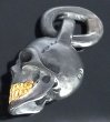 Photo4: Single Skull With Pure Gold Wrap Teeth Pendant (4)