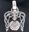 Photo1: Skull On Snake Buckle With Atelier Mark Button Pendant (1)