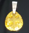 Photo7: Pure Gold Wrap 1/16 Constantine Cross Blob Pendant  (7)