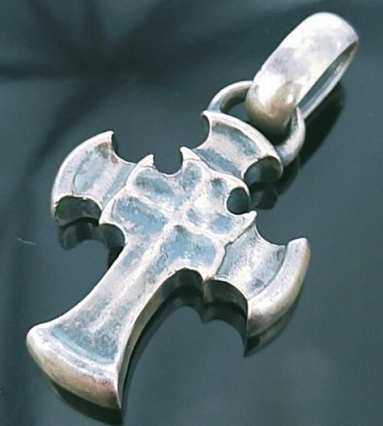 Photo1: One Eighth Battle-Ax Cross With H.W.O Pendant (1)