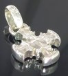 Photo2: 1/16 Battle-Ax Short Cross With H.W.O Pendant (Platinum Finish) (2)