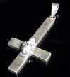 Photo11: Skull On Plain Petro Cross Pendant [Quarter] (11)