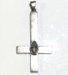 Photo3: Skull On Plain Petro Cross Pendant [Full] (3)