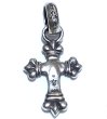 Photo3: 1/16  Long 4 Heart Crown Cross With H.W.O Pendant (3)