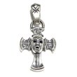 Photo1: 1/16 Face On Battle-Ax Cross With Classic H,W,O Pendant  (1)