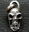 Photo11: Single Skull With Snake Tongue Pendant (11)