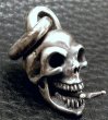 Photo10: Single Skull With Snake Tongue Pendant (10)