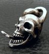 Photo8: Single Skull With Snake Tongue Pendant (8)