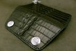 Photo4: Crocodile Tail Piece Biker Wallet (4)