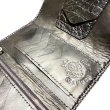 Photo11: Crocodile Flank Cross Inlay Elephant Wallet (11)