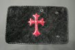 Photo3: Lizard Traditional Cross Inlay Hippo Long Wallet (3)